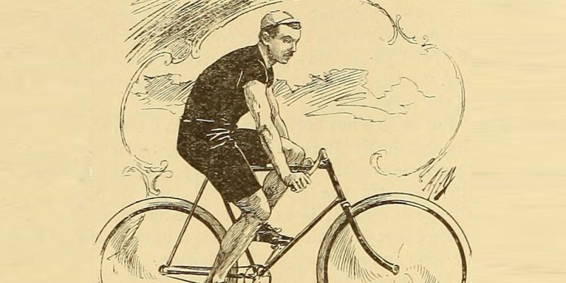 man tired on a bicycle