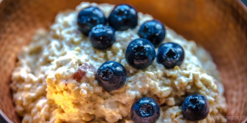 Blueberries and oatmeal.