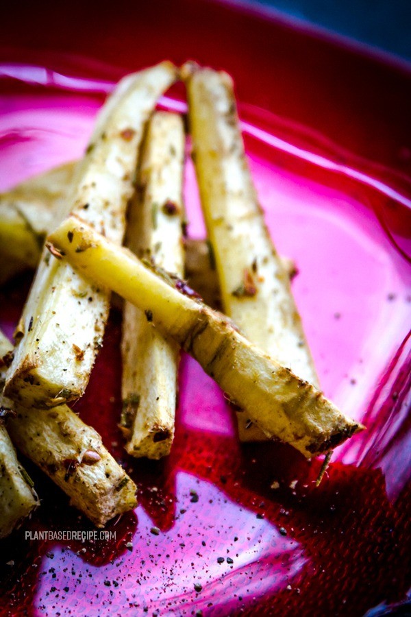 parsnip fries on a plate