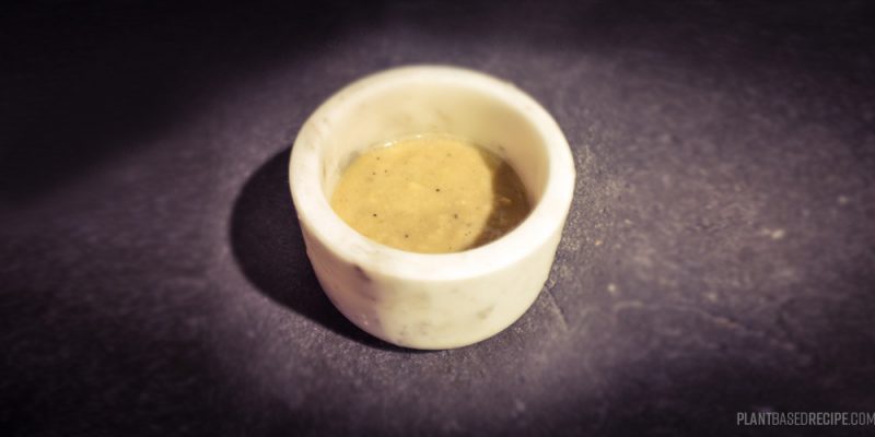 Thick and tangy oil free vegan salad dressing.