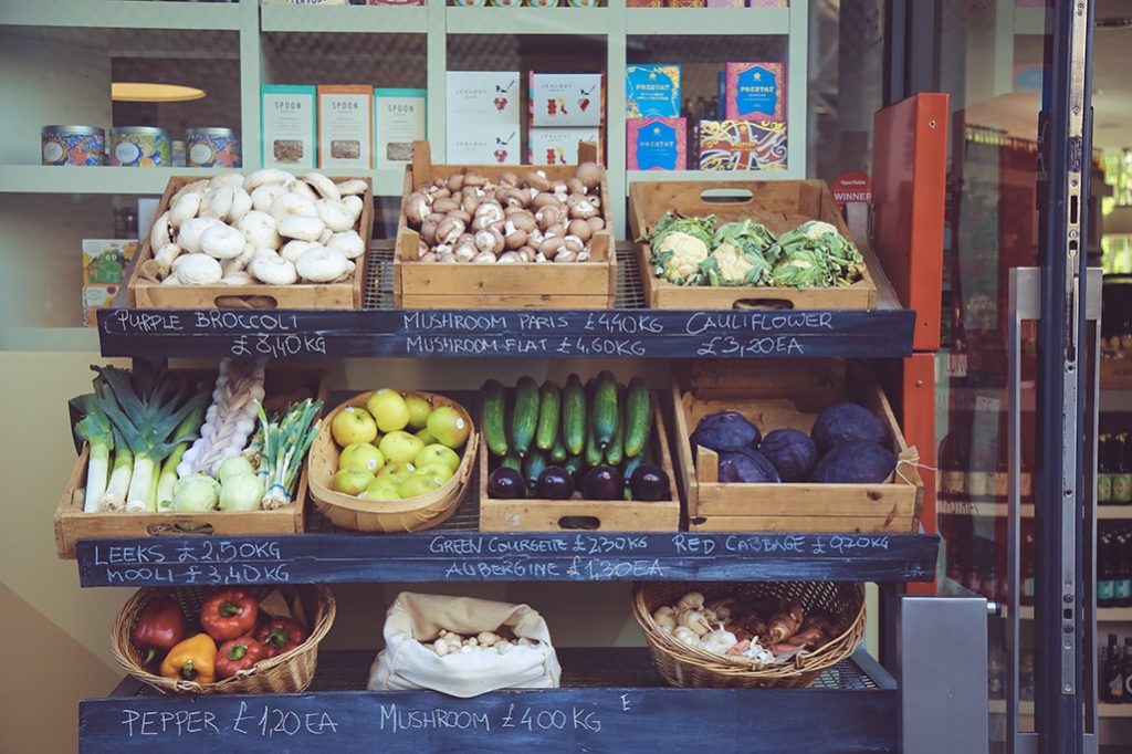 Vegetables at stand.