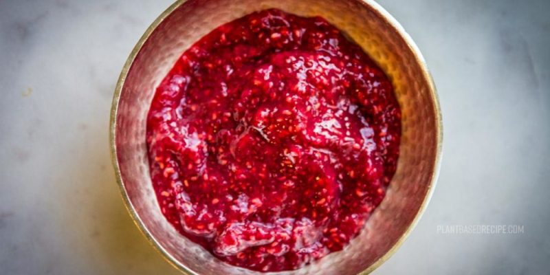 Overnight chia Raspberry jam recipe image