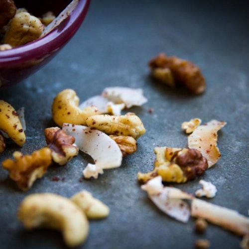 Three sorghum trail mix snacks to share: Spicy, Citrusy, and Sweet (Vegan, Oil Free)