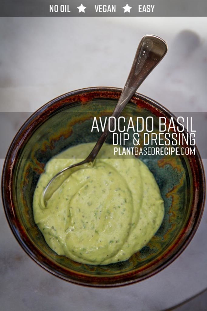 Pinnable image of basil and lime spread.