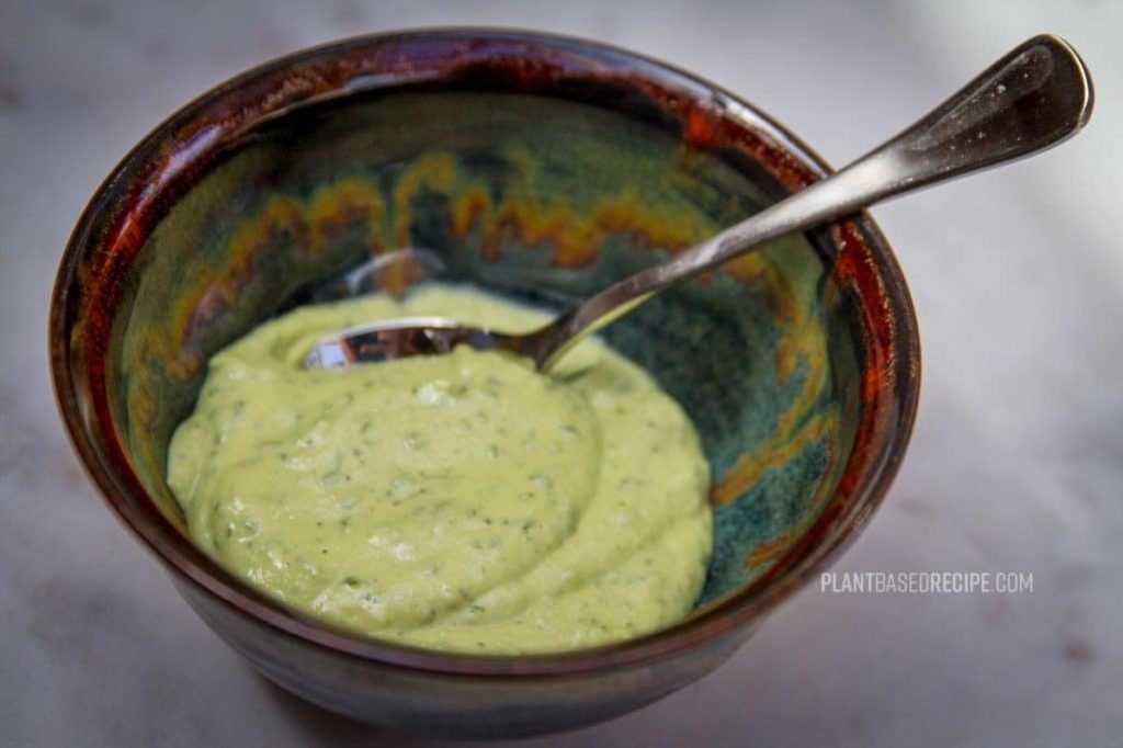 This versatile avocado spread is in a bowl.