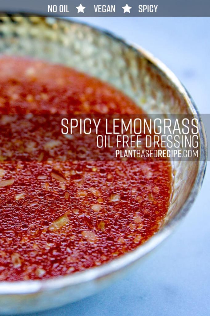 Pinterest image for spicy lemongrass ginger dressing