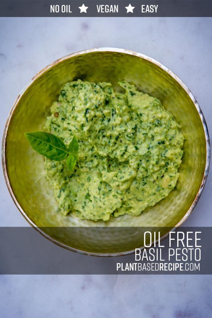 Whole Food Plant Based No oil Basil Pesto