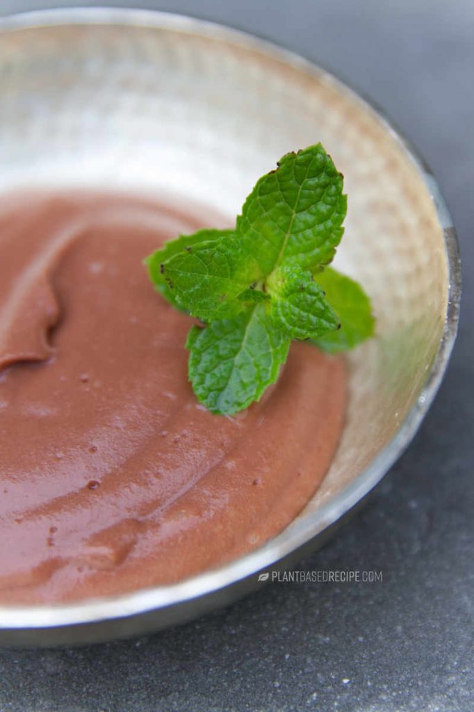 Chocolate Mint Pudding (Low fat, dairy free, soy free, nut free)