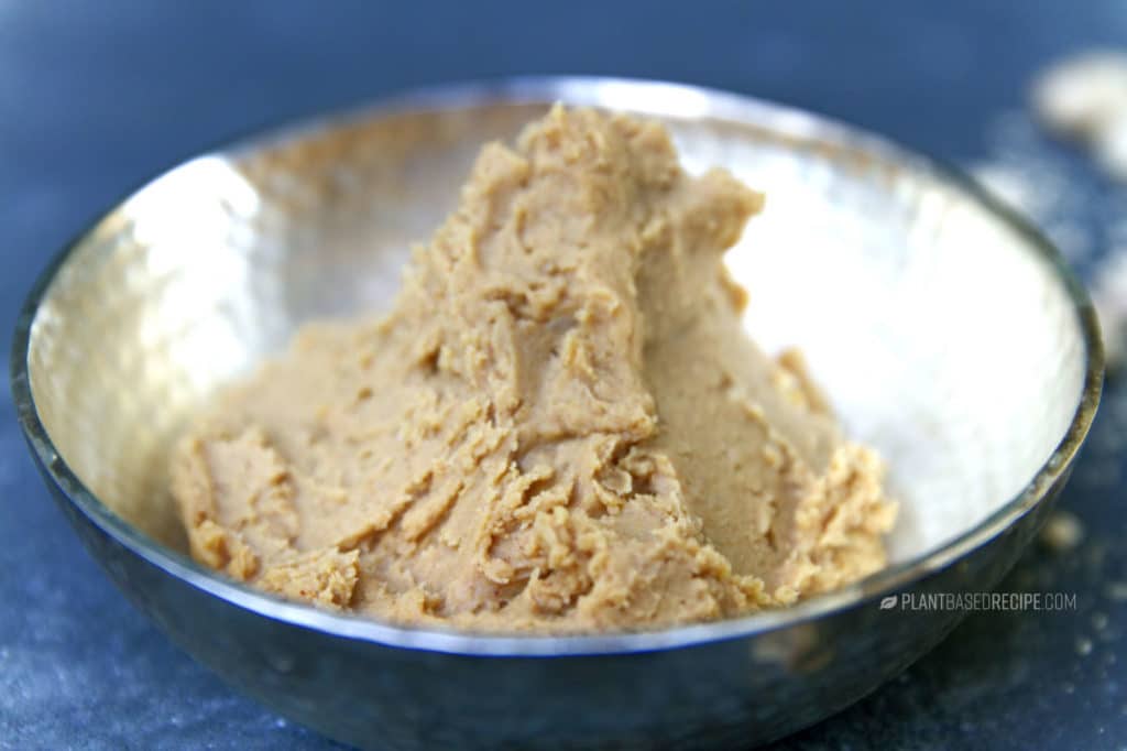 A almost fat-free peanut butter that is also thick and creamy.