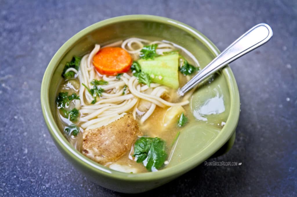 Winter vegetable noodle soup.