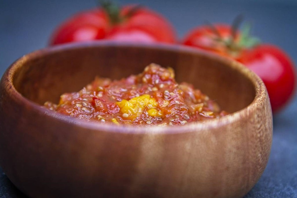 Tomato jam with goldenberries and chia seeds