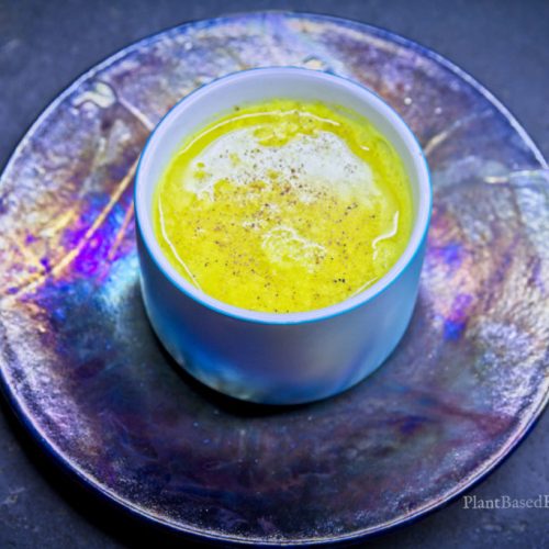 Ginger Turmeric Golden Milk: Functional beverage for soothing sore throats (Oil free, Low fat)