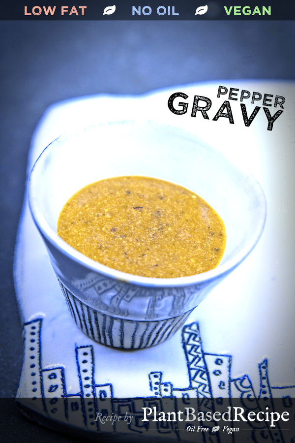 Pepper gravy - vegan recipe. 