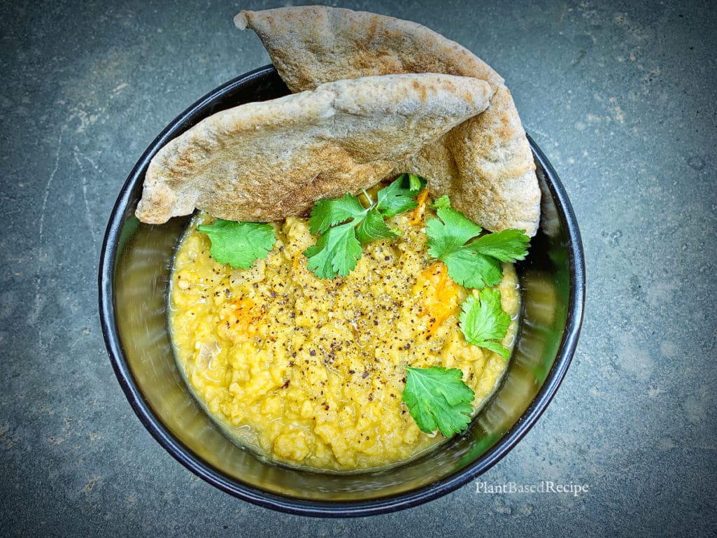 Vegan spicy curry lentil dahl recipe