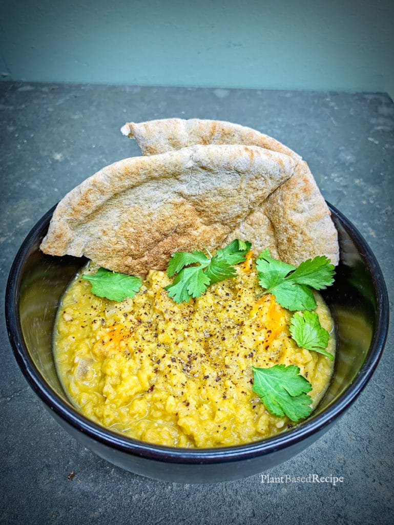 Easy instant pot vegan curry lentil dahl.