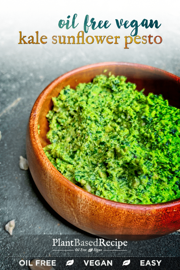 Inexpensive oil free vegan recipe for kale pesto