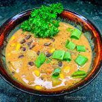 Creamy southwest bean and potato stew vegan recipe