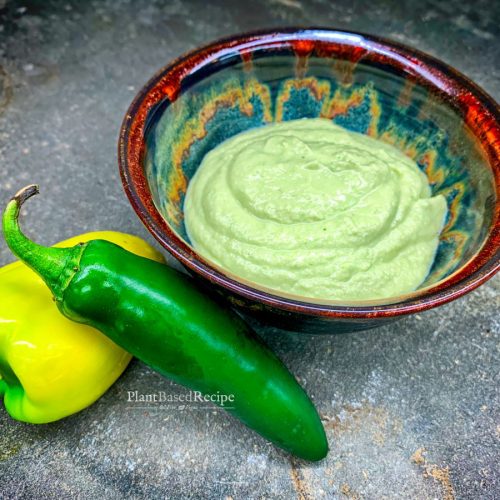 Jalapeno and Tomatillo salad dressing recipe - vegan and oil free