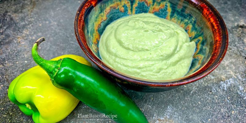Jalapeno and Tomatillo salad dressing recipe - vegan and oil free