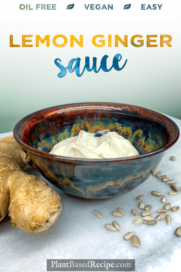 Lemon ginger bowl sauce with miso recipe (Oil free, no added 