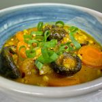 Turmeric and Garlic flavored Mushroom Barley stew recipe