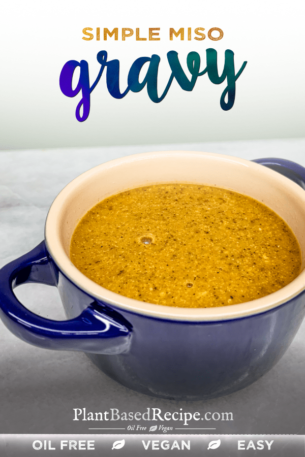 Vegan recipe for simple miso gravy